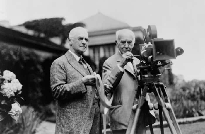 Thomas Edison patents motion picture camera