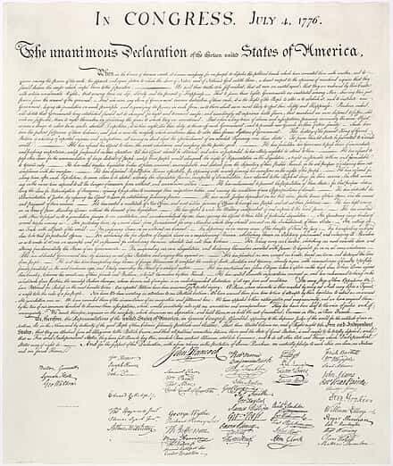 Declaration of Independence Read for the First Time